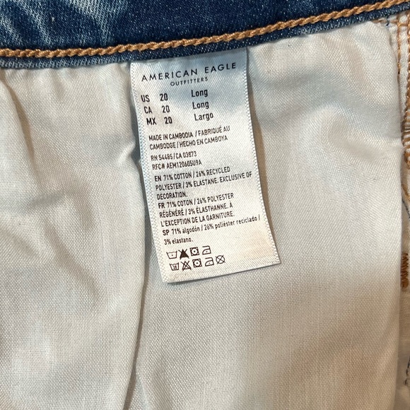 American Eagle plus size jeans tall LONG size 20 Super high rise jegging - Picture 6 of 6